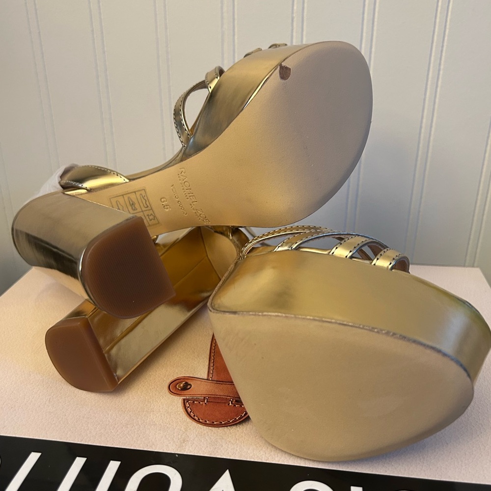 Rachel zoe metallic Gold Platform Heels - Picture 7 of 16
